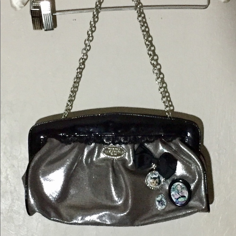 Tarina Tarantino Silver Chain Evening Bag